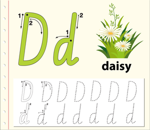 Letter D Tracing Worksheet | Printable Kindergarten ELA