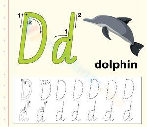 Letter D Tracing Worksheet for Preschool