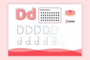 Find and Trace Letter D: Alphabet Practice