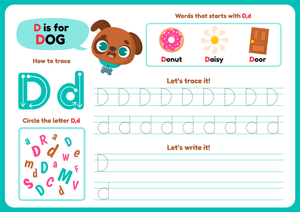 Letter D Handwriting Practice | Grade 1 Essential