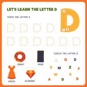 Learn the Letter D: Interactive Worksheet for Kids