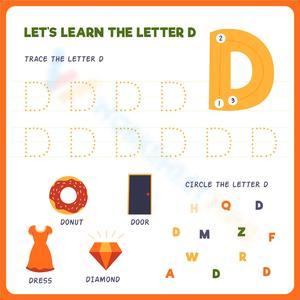 Learn the Letter D: Interactive Worksheet for Kids