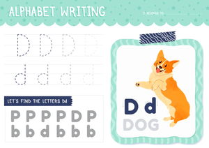 Alphabet Writing: Letter D Practice for Kids