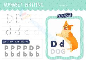 Alphabet Writing: Letter D Practice for Kids