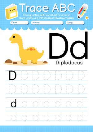 Letter D Tracing Worksheet | Essential Grade K Ready