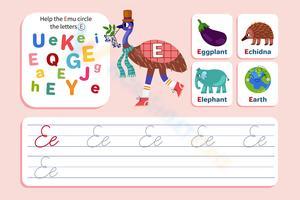 Find, Trace, and Write: Cursive E Practice
