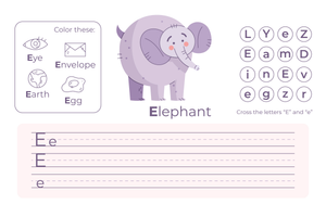 Letter E Handwriting Worksheet | Essential Grade K-1