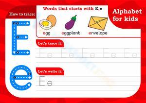 Alphabet for Kids: Learn Letter E