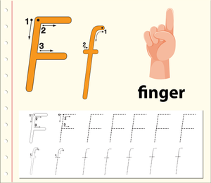 F is for Finger: Engaging Letter F Worksheet
