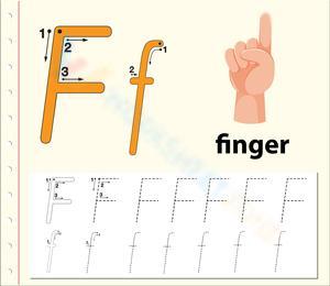 F is for Finger: Engaging Letter F Worksheet