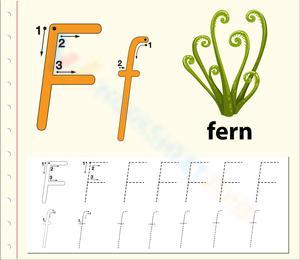 F is for Fern! Fun Letter Tracing