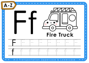 Printable Letter F Tracing Worksheet | Grade K