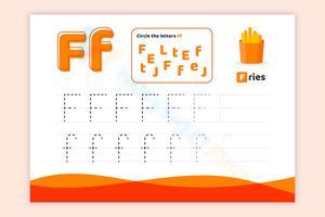 Letter F: Circle, Trace, and Write