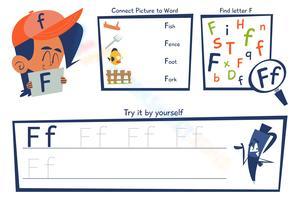 Engaging Handwriting Practice with Letter F 