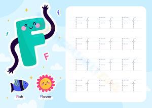 Tracing Letter F: Improve Handwriting