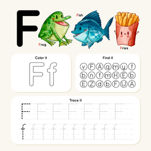 Color, Find, and Trace: Fun with Letter F