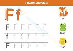 Tracing Alphabet Letter F for Fun 