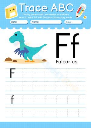 Trace the Letter F Worksheet