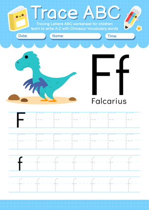 Trace the Letter F Worksheet