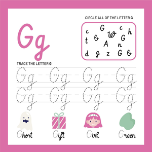Circle and Trace the Letter G Worksheet