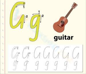 'G' is for Guitar Worksheet