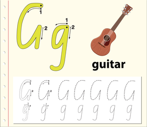 'G' is for Guitar Worksheet
