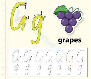 'G' is for Grapes Worksheet