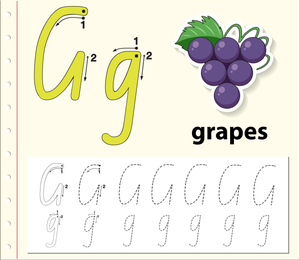 'G' is for Grapes Worksheet