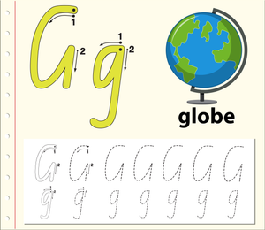 Printable Letter G Tracing Worksheet | Grade K
