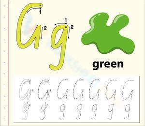Handwriting Practice Tracing Letter G 