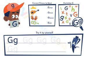 Find, Match and Write Letter G