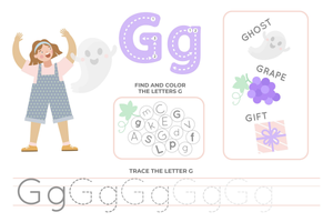 Printable Letter G Worksheet | Kindergarten ELA