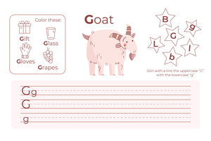 Printable Letter G Worksheet | Grade 1 English