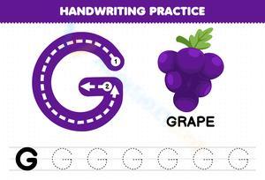 Letter G Handwriting Practice