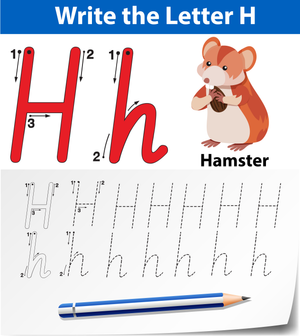 Printable Letter H Tracing Worksheet | Grade 1 Ready