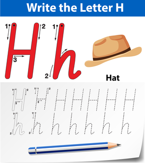Printable Letter H Tracing Worksheet | Grade K