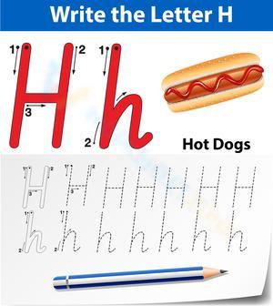 'H' is for Hot Dogs Worksheet