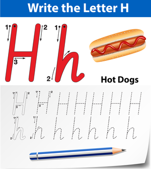 'H' is for Hot Dogs Worksheet