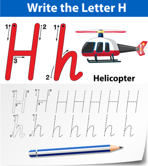 Printable Letter H Tracing Worksheet | Kindergarten ELA