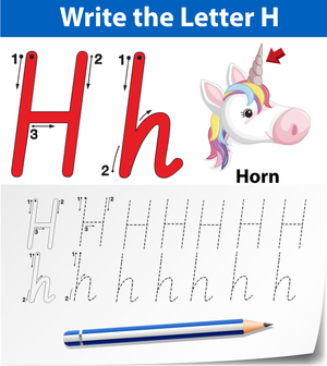 Letter H Tracing Worksheet | Printable Kindergarten ELA