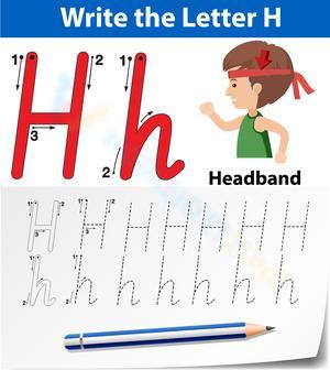 'H' is for Headband Worksheet