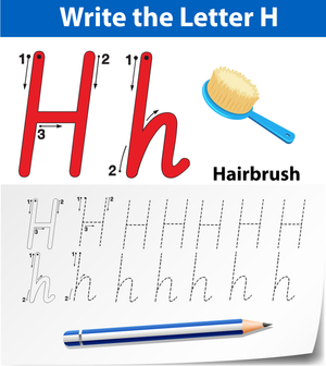 'H' is for Hairbrush Worksheet