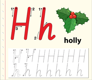 'H' is for Holly Worksheet