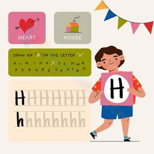 Letter H Worksheet for Kids