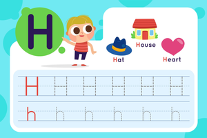 Printable Letter H Tracing Worksheet | Kindergarten ELA