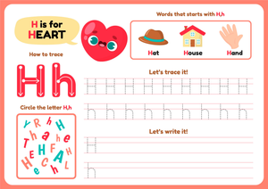 Letter H Handwriting Guide | Grade 1 Essential Worksheet
