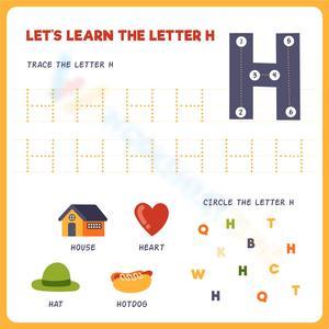 Letter H Tracing and Recognition
