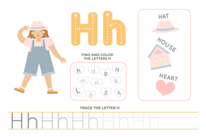 Printable Letter H Handwriting Worksheet | Grade K