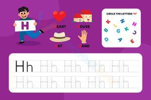 Letter H Tracing and Recognizing 