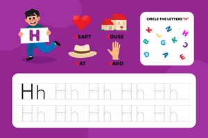 Letter H Tracing Worksheet | Essential Kindergarten Ready